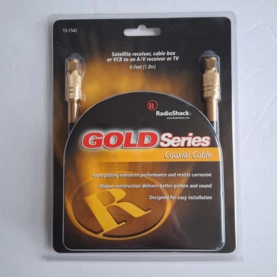NEW  RadioShack ~ Gold Series Coaxial Cable 6 Feet (15-1542) - Image 1 of 4