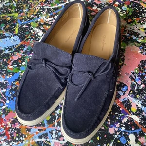 Oliver Sweeney Navy Suede Shoes Loafers Moccasin Mens UK 10 EU 44 RRP £175 - Picture 1 of 12