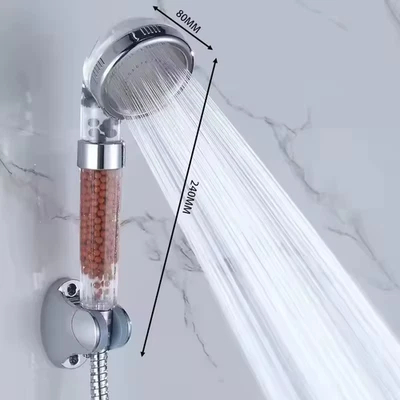 BRANDED Shower Head High Pressure Universal 30% Water Saving Large Bath 3 Mineral Balls