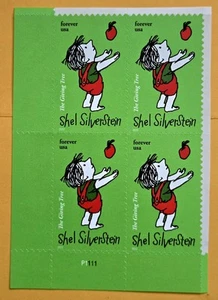 U.S.A. Shel Silverstein (The Giving Tree) bloque de 4v. Sellos Forever 2022. - Imagen 1 de 1