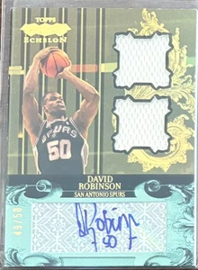 2007-08 Topps Echelon Auto Dual Relic Gold David robinson #ed /50! - Picture 1 of 1