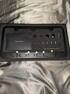 Premium Black License Plate Frame for Tesla Model Y Car - Picture 1 of 3