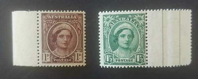1942 QUEEN ELIZABETH PAIR - MARGINAL & MUH - Image 1 of 2
