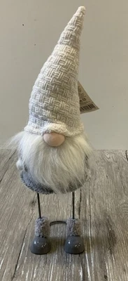 Dekofigur Wackel-Wichtel Grau Höhe ca. 39cm Dekoration (L7-68 - Bild 1 von 3