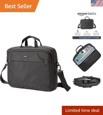 Elegante bolso de hombro para computadora portátil de 17,3 pulgadas para Dell, HP y MacBook - negro Foto 1 de 4