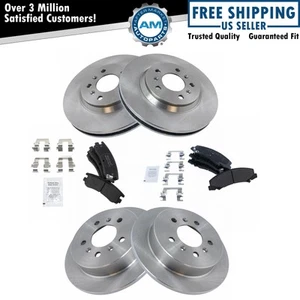 Premium Posi Metallic Brake Pad & Rotor Kit Front & Rear Set for Chevy - Picture 1 of 7