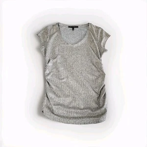 Camicetta donna White House Black Market oro taglia small misto poliestere elasticizzato - Foto 1 di 12