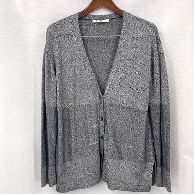 Кардиган женский T Alexander Wang с V-образным вырезом S серый минималистский дизайнерский тихий ЧИТАЙТЕ - Изображение 1 из 4