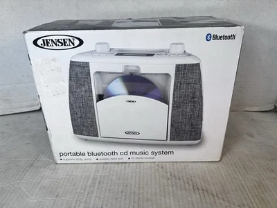 Sistema de música CD portátil Bluetooth Jensen CD-565 FM - Reproductor de CD - Altavoz (blanco) Foto 1 de 4
