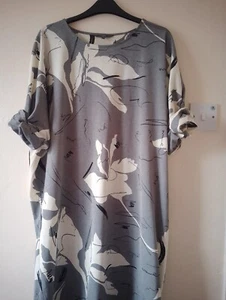 Gorgeous Ladies Grey, black & White Print Dress by Next - Size 18 - Picture 1 of 6