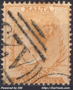 MALTE VICTORIA N° 1 AVEC BELLE OBLITERATION - Picture 1 of 2