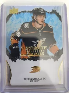 Trevor Zegras - Exquisite Collection Rookies Blue 27/99 #R-47 - 2021-22 UD Ice - Picture 1 of 3