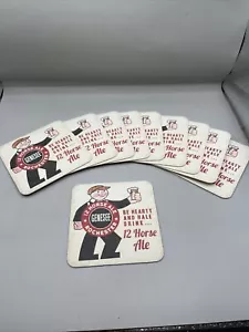Vintage Lot of 10 Genesee 12 Horse Ale Coasters Be Hearty And Hale Drink… GA10 - Picture 1 of 3
