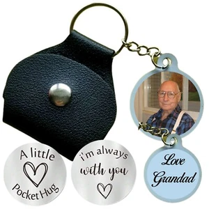Pocket Hug Personalised Keyring Custom printed message photo gift in memory of - Picture 1 of 19