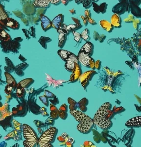 Designers Guild Fabric 'BUTTERFLY PARADE - LAGON' 3.5 METRES Christian Lacroix - Picture 1 of 8