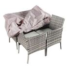 Rattan Garden Set Furniture Chairs Table Sofa 4pc Outdoor Optional Rain Cover