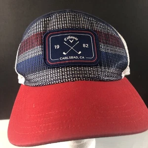 Callaway Golf Carlsbad California 1982 Red White Blue Trucker Style Snapback - Picture 1 of 10