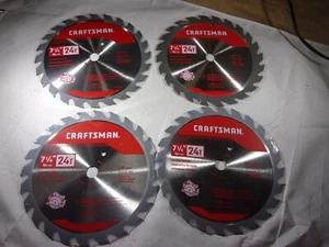 4 NEW CRAFTSMAN 7-1/4" 24T CIERCULAR SAW BLADES # CMAS272524 - Picture 1 of 4