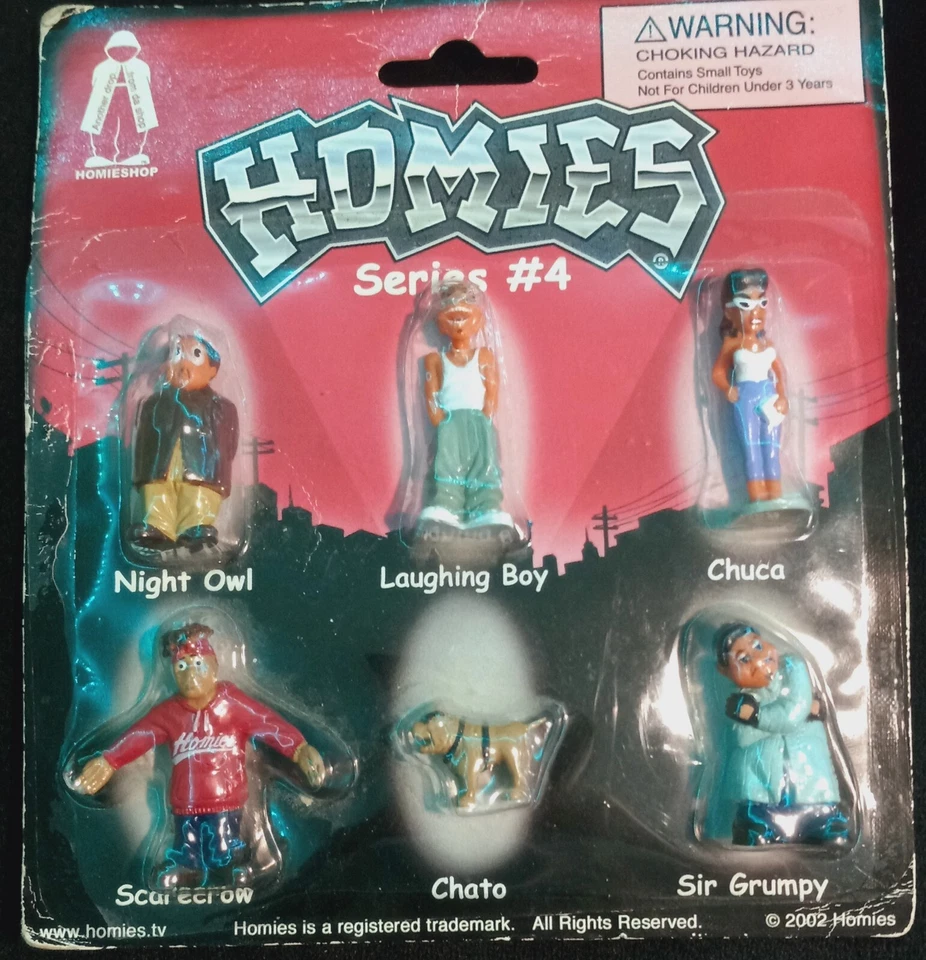 Juego de caja de 6 figuras vintage Homies serie #4 2002 difícil de encontrar Foto 1 de 4