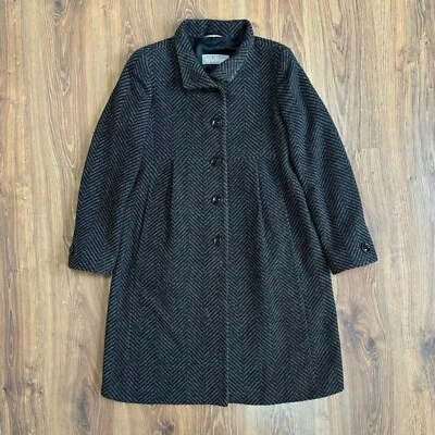 Abrigo Max Mara Espiga Lana Cachemira Para Mujer EE. UU. 8 Gris De Colección Foto 1 de 4