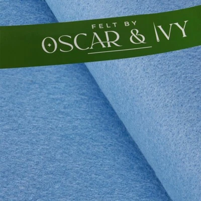 Handicraft Wool/Viscose Felt Fabric Material - Light Blue - Felt By Oscar & Ivy - Image 1 of 3
