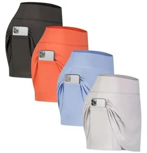 4 Pack: Women's Active Skort Lightweight Comfy & Large Set 5 Standard - Picture 1 of 7