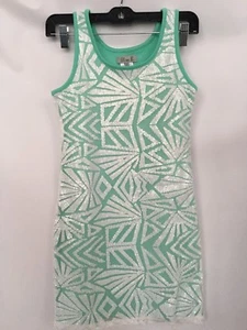 Elisa B Girls Mint Green and White Sequin Dress Size 14 - Picture 1 of 7