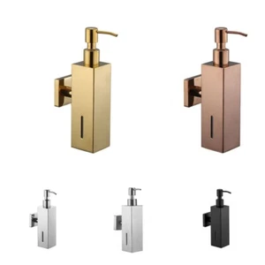 Square Shower Soap Dispenser Holder Bathroom Wall Mount SUS Hand Soap Dispenser - Picture 1 of 18