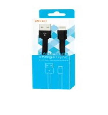 REIKO IPHONE 6 FLAT USB DATA CABLE 3.2FT - Image 1 of 2