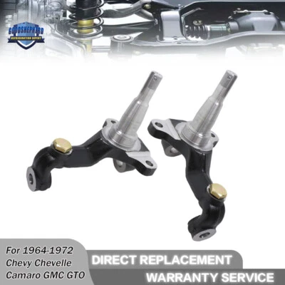 Body Disc Brake Stock Spindles For Chevy Chevelle Camaro GMC GTO 1964-1972 2PCS - Image 1 of 4
