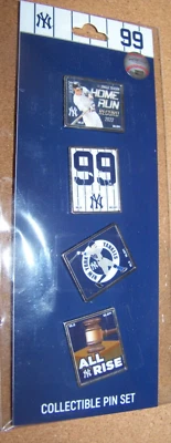 2022 NY Yankees Aaron Judge 4 pin set HR & tribute set New York FREE S&H - Image 1 of 4