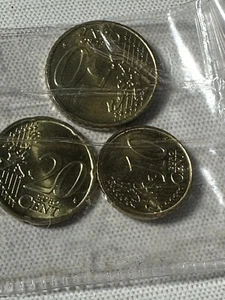 10,20 And 50 Cent Euro Coin 2002 Greece Lot Of 3 Coins - Picture 1 of 8