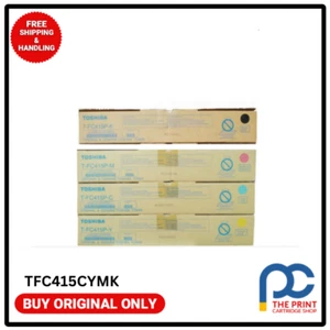 Original Toshiba TFC415 CYMK Toner Set - 2010C 2510C 2515C 3015C 4515AC 5015AC - Picture 1 of 1