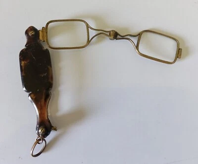 Face à Main Lorgnon Napoléon lll en écaille de tortue - Photo 1/4