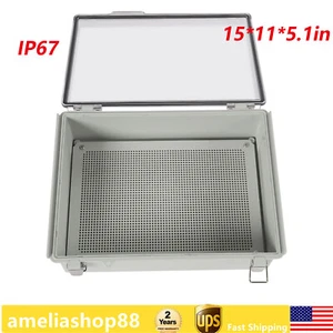 Clear Enclosure Wall Mount Hinged Cover Stainless Steel Latch Junction Box New - Picture 1 of 16