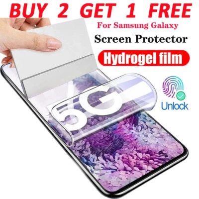 Soft Film For Samsung S23 S22 S21 S20 Plus Ultra 5G Screen Protector Hydrogel - Image 1 of 4