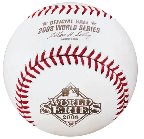 Rawlings Official 2008 World Series Baseball (Phillies vs Rays) - Unsigned Cover