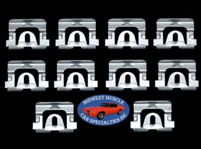 68-92 GM Chevy Buick Pontiac Windshield Window Moulding Molding Trim Clips 10p O - Image 1 of 4