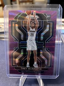 2021-22 Panini Prizm Trey Murphy III Purple Wave Rookie RC #288 Pelicans - J01
