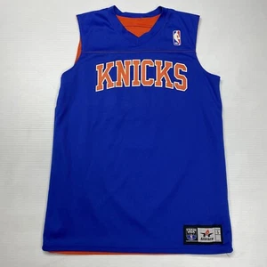 NBA Knicks Reversible Basketball Jersey Youth L Blue Orange Karl Anthony Towns - Picture 1 of 13