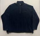 Vintage Old Navy Fleece Jacket Men’s Size 2XL Blue Quarter Zip Long Sleeve Y2K