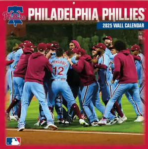 Philadelphia Phillies 2025 Wandkalender 12 x 12 brandneu versiegelt MLB - Bild 1 von 2