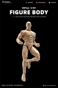 GWToys G001 1/12 Super Flexible Muscular 6" Male Action Figure Doll Body w/Head - Picture 1 of 8