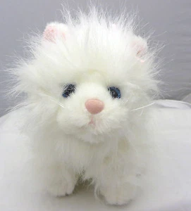 Webkinz gatto persiano bianco HM110 peluche peluche animale no codice Ganz - Foto 1 di 1