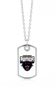 PENRITH PANTHERS NRL COLOUR DOG TAG CHAIN MENS NECKLACE JEWELLERY ACCESSORIES - Bild 1 von 1