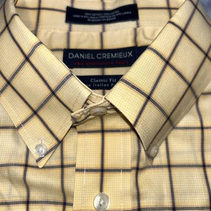 Cremieux Herren Kurzarm Button Down Hemd Large klassisch italienische Baumwolle - Bild 1 von 7