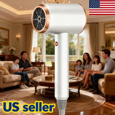 Фен высокой мощности белый 1200 Вт с синим светом настенный - Изображение 1 из 4