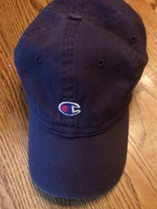 Champio Blue Embroidered Logo Adjustable One Size OSFA Baseball Cap EUC - Picture 1 of 3