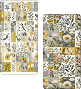 Ambesonne BOHO 2 Pack Twin Fitted Sheets Earth Yellow Champagen - Picture 1 of 3