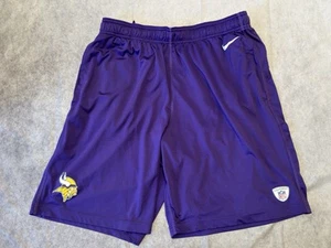 Minnesota Vikings NFL Nike Uomo Pantaloncini Grandi Allenamento Dri-fit Viola - Foto 1 di 9